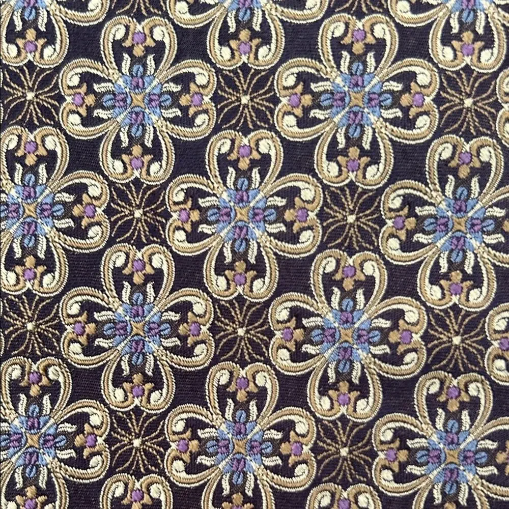 Hickey Freeman Multicolored Woven Floral Tie, 100% Silk